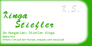 kinga stiefler business card